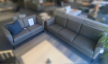 Skalma Skagen 3+2 sofa, sort stel og stof